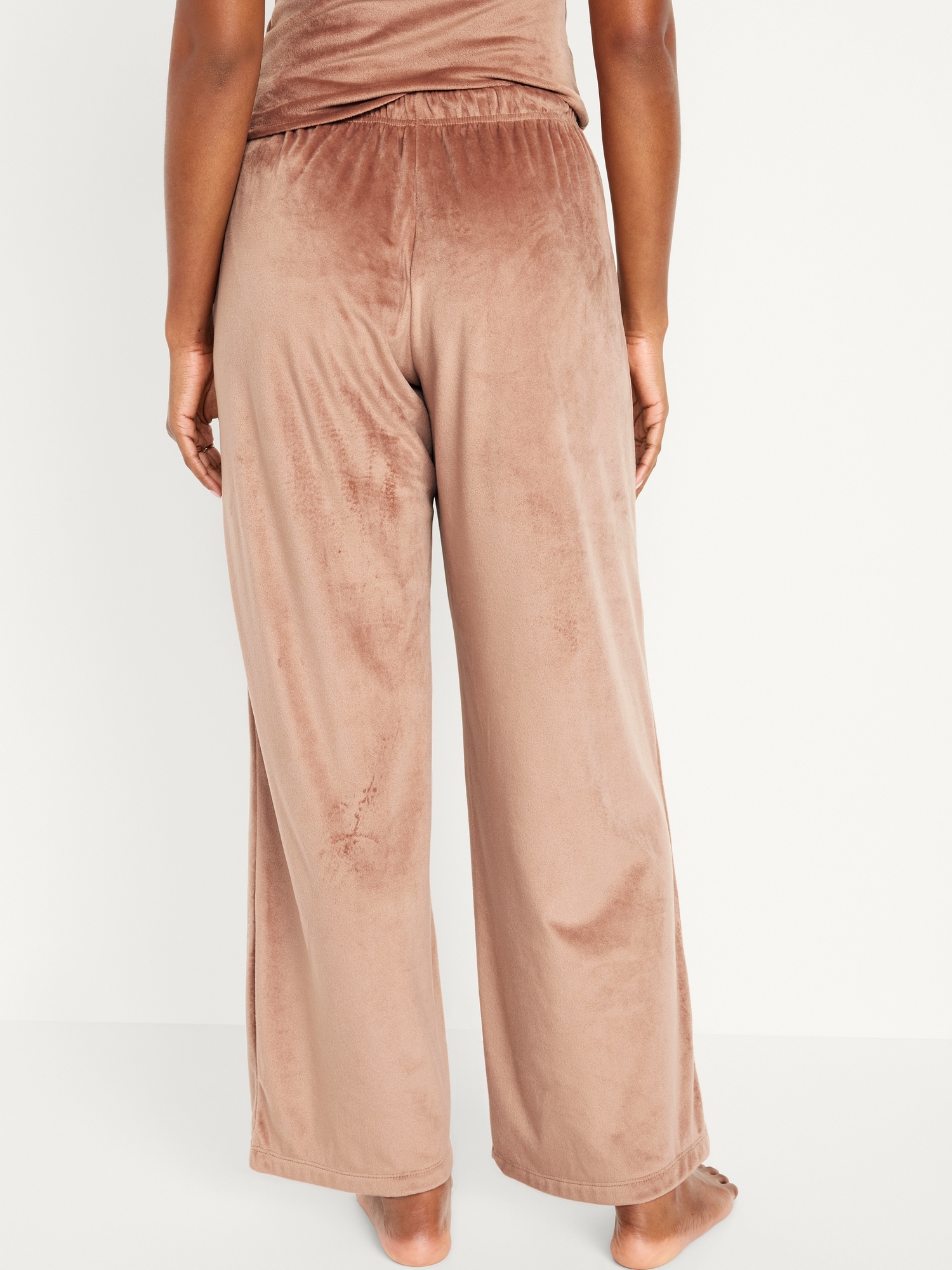 High-Waisted Velour Pajama Pants for Women | Old Navy