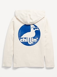 View large product image 3 of 3. Long-Sleeve Jersey-Knit Graphic Hooded T-Shirt for Boys