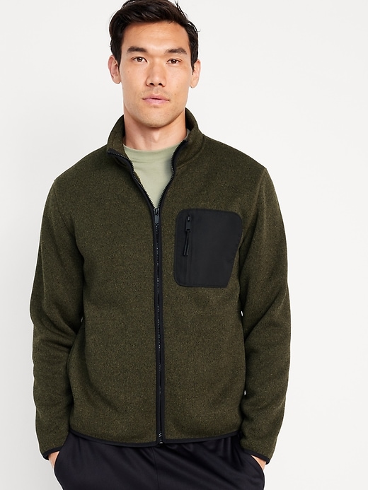 Men's Village Vest in Sherpa Fleece (Navy)