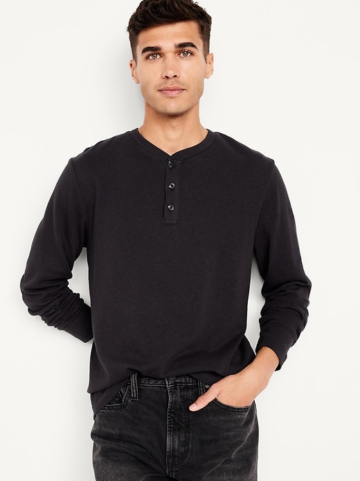 Image number 1 showing, Long-Sleeve Henley T-Shirt