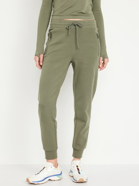 High-Waisted Dynamic Fleece Jogger Sweatpants - Stone Wall