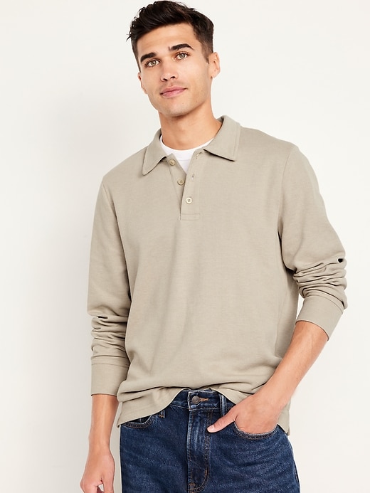 View large product image 1 of 5. French Rib Polo Sweater