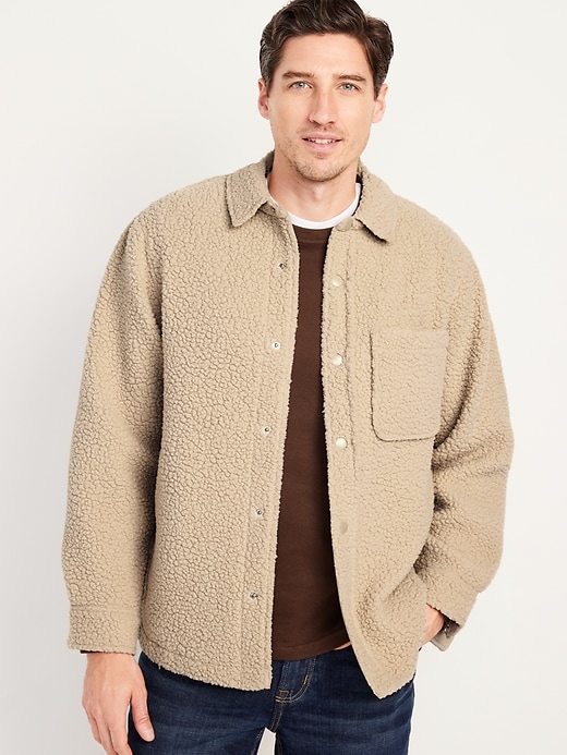 Image number 1 showing, Snap-Front Sherpa Shacket