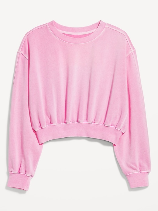 Image number 4 showing, Oversized Crop Fleece Sweatshirt
