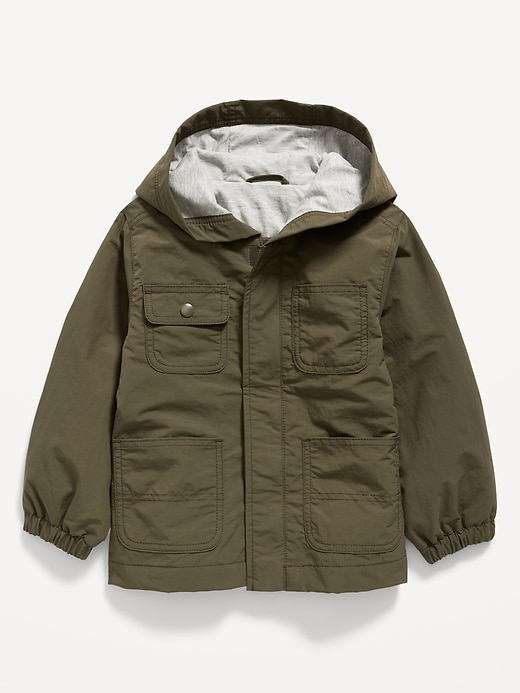 View large product image 1 of 2. Unisex Water-Resistant Utility Pocket Jacket for Toddler