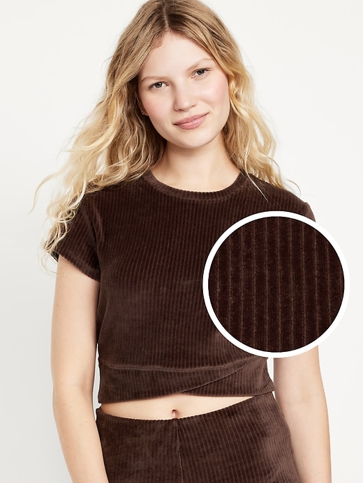 Image number 1 showing, Ultra-Crop Velour Performance Top