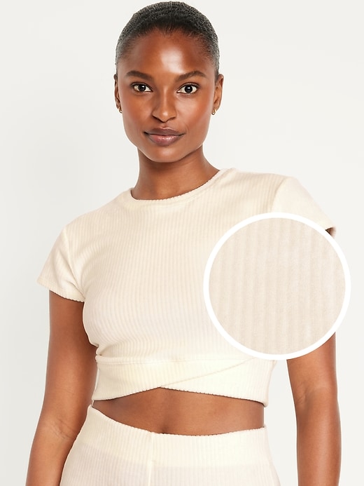 Image number 1 showing, Ultra-Crop Velour Performance Top