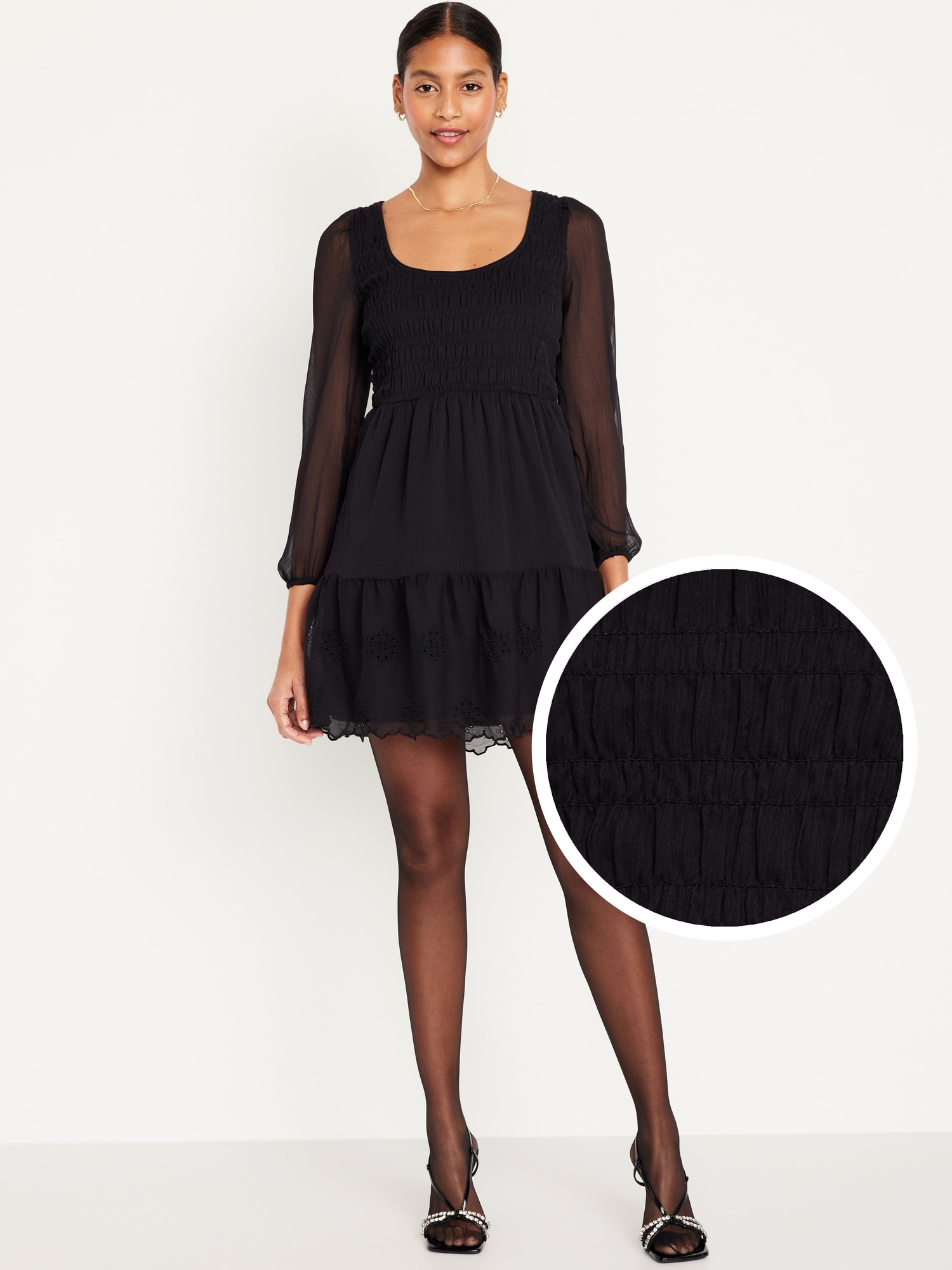 Scoop Back Fit and Flare Dress - Black, Fantastical