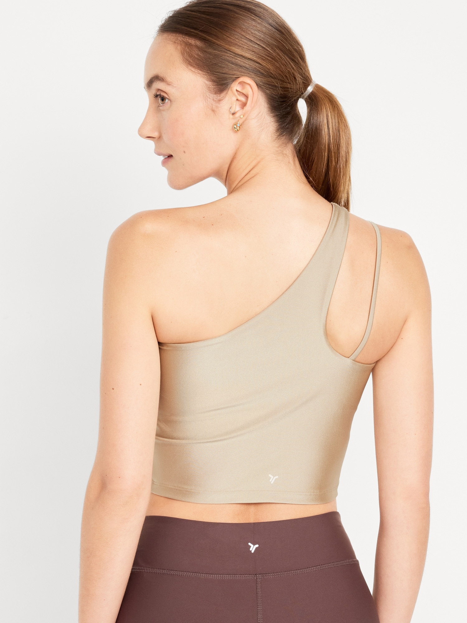 SHEIN Yoga Trendy Two Tone Asymmetrical Neck Cut Out Sports Bra cropped  jacket