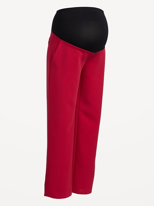 View large product image 2 of 2. Maternity Full-Panel Taylor Trouser Pants