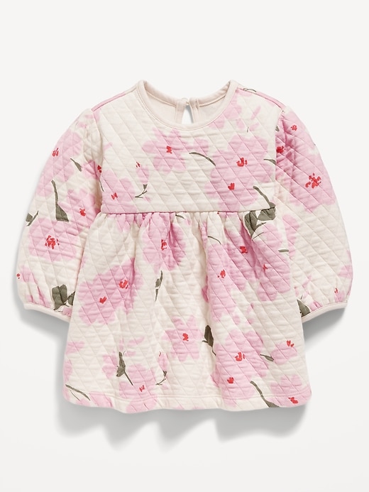 View large product image 1 of 1. Long-Sleeve Quilted Jacquard-Knit Dress for Baby