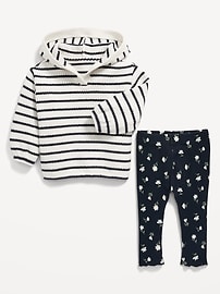 View large product image 3 of 3. Pullover Thermal-Knit Hoodie and Leggings Set for Baby