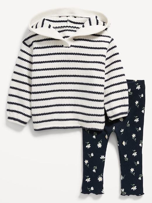 View large product image 1 of 3. Pullover Thermal-Knit Hoodie and Leggings Set for Baby