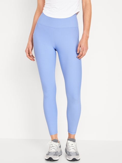 High-Waisted PowerSoft 7/8 Pocket Leggings - Blue Overall