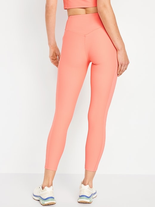 Image number 2 showing, High-Waisted PowerSoft Ribbed 7/8 Leggings
