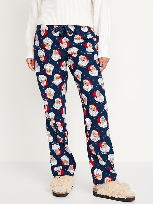 Image number 1 showing, Mid-Rise Flannel Pajama Pants
