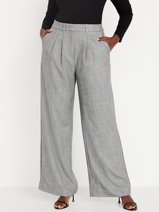 Image number 5 showing, Extra High-Waisted Taylor Super Wide-Leg Trouser Suit Pants