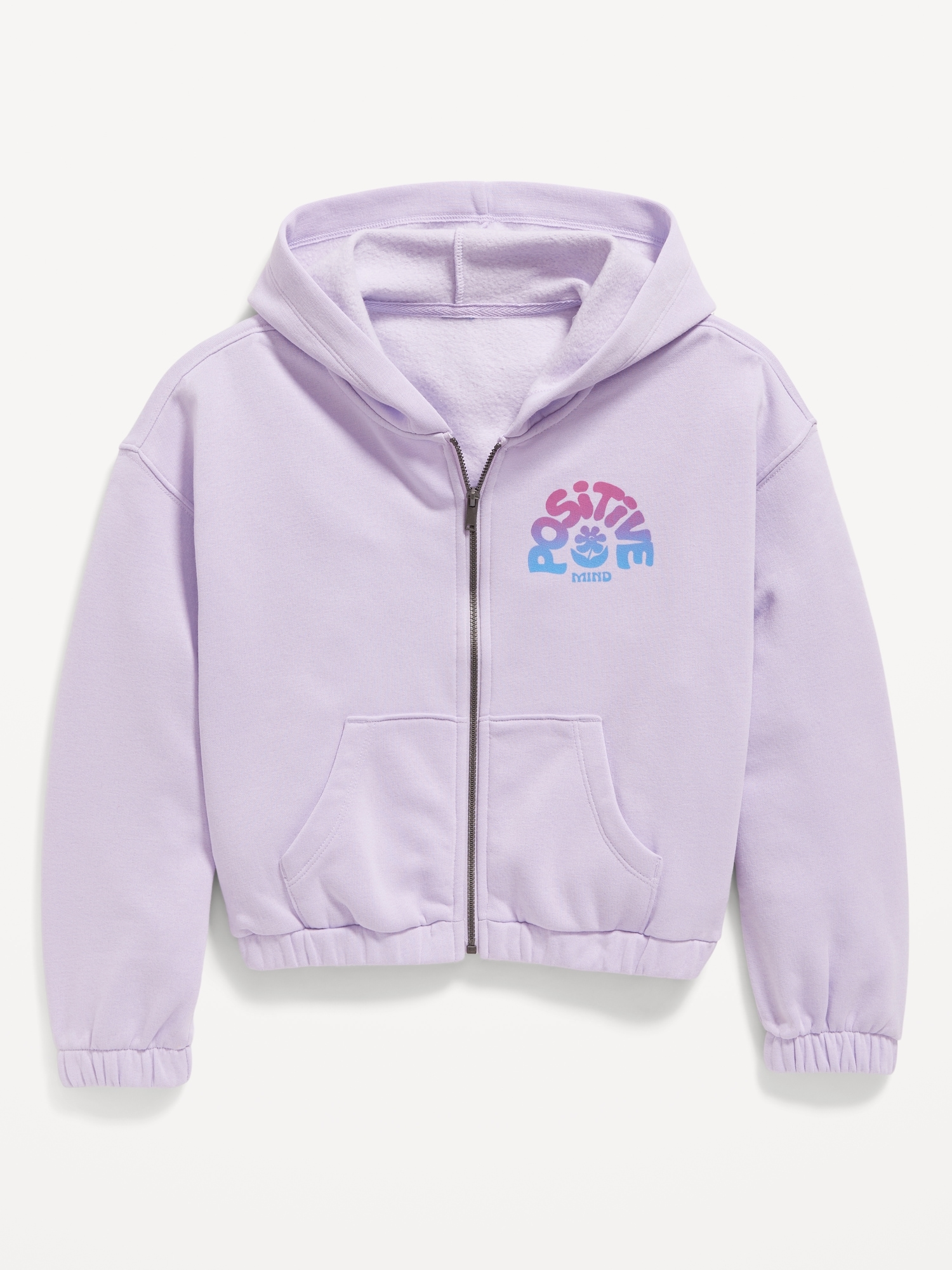 Cinched-Hem Graphic Zip Hoodie for Girls | Old Navy