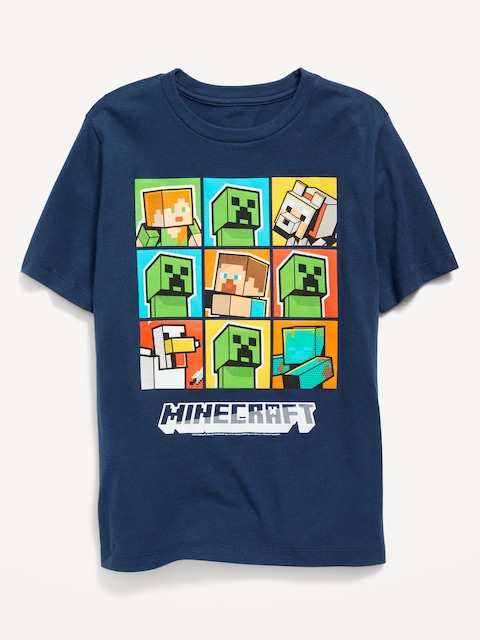 Minecraft™ Gender-Neutral Graphic T-Shirt for Kids - Obscure Night
