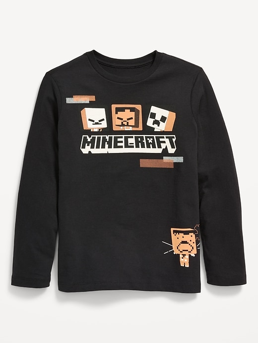 View large product image 1 of 2. Minecraft™ Long-Sleeve Gender-Neutral Graphic T-Shirt for Kids
