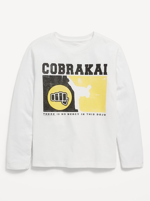 View large product image 1 of 2. Gender-Neutral Long-Sleeve Cobra Kai™ Graphic T-Shirt for Kids