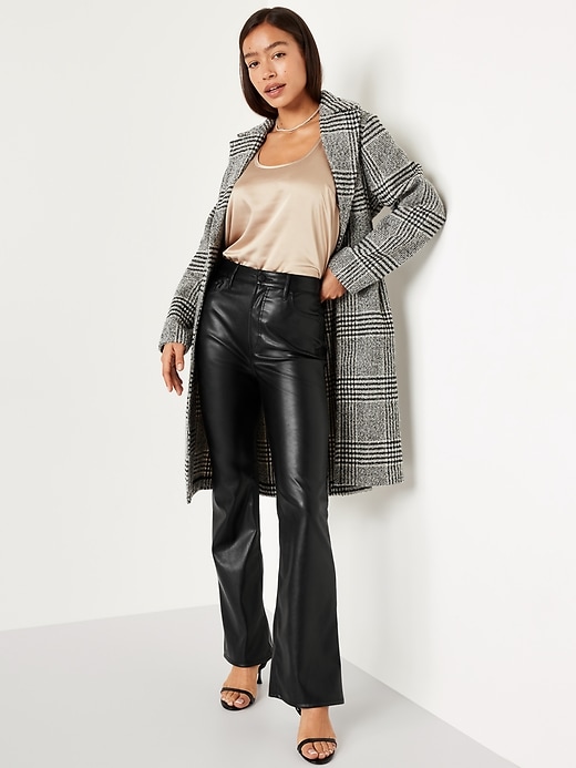 Image number 3 showing, Higher High-Waisted Faux-Leather Flare Pants