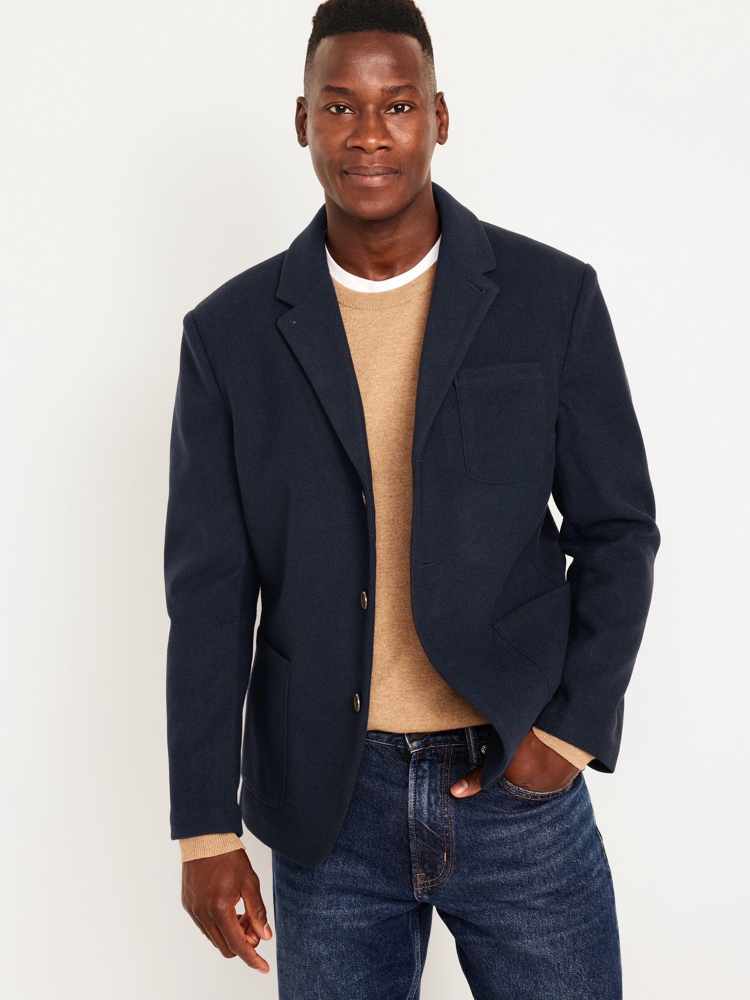 Buy Click One Cotton Casual Stylish Blazer for Mens (XS, Navy Blue) at