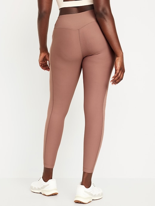 Image number 6 showing, High-Waisted PowerSoft Ribbed 7/8 Leggings