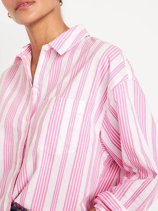 Image number 4 showing, Oversized Button-Down Boyfriend Shirt