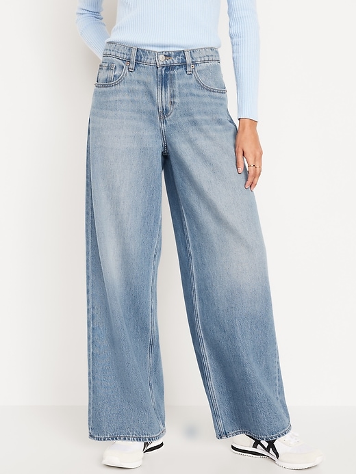 Mid-Rise Baggy Wide-Leg Jeans | Old Navy