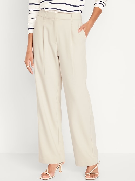 Extra High-Waisted Taylor Wide-Leg Trouser Suit Pants | Old Navy