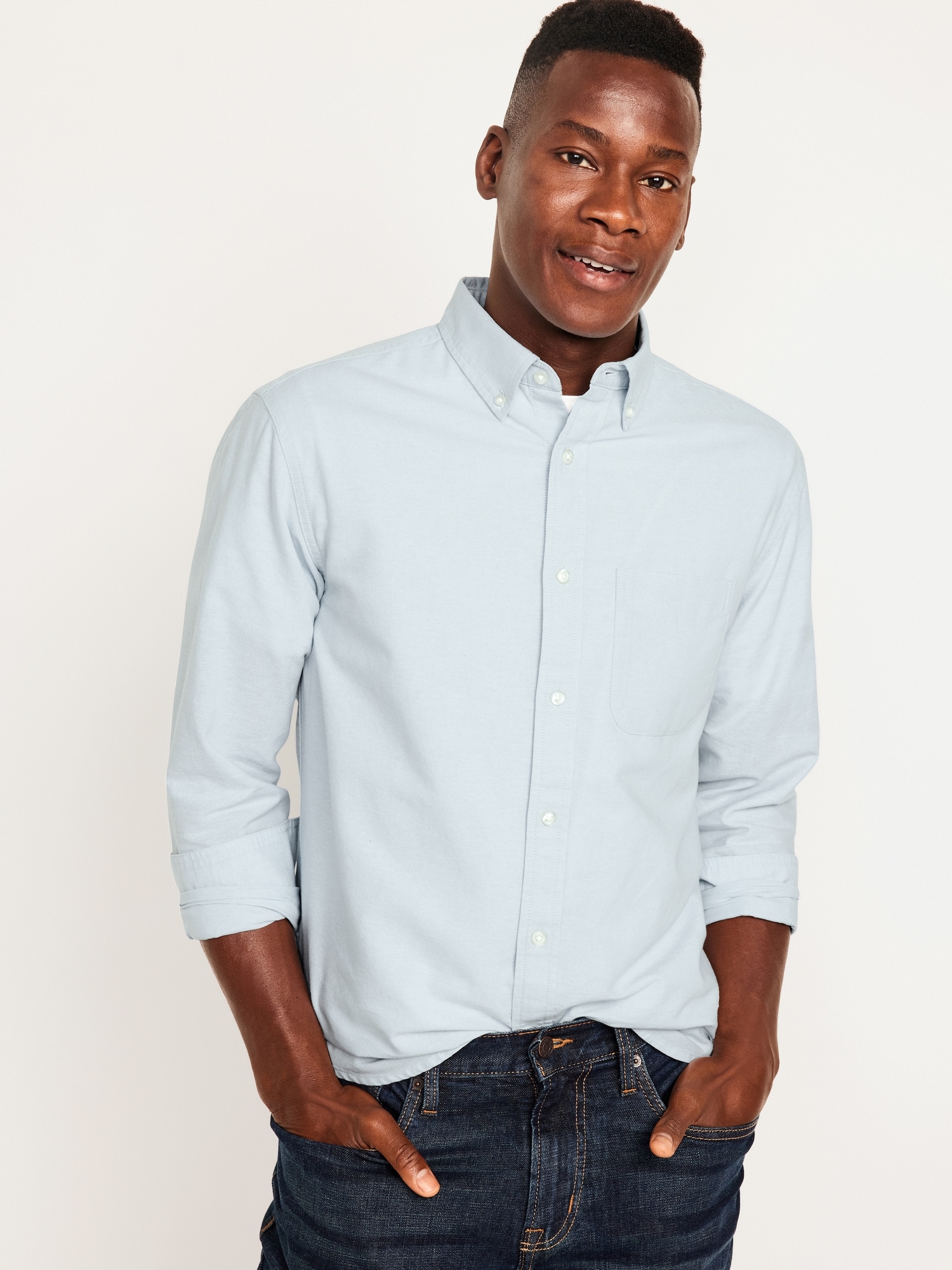 Classic-Fit Non-Stretch Everyday Oxford Shirt for Men | Old Navy