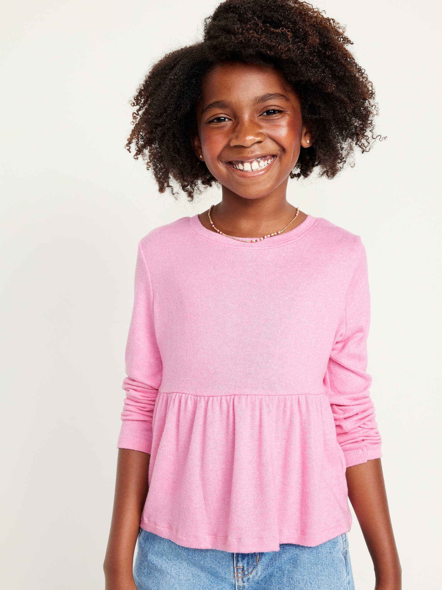 Cozy-Knit Peplum Top for Girls | Old Navy