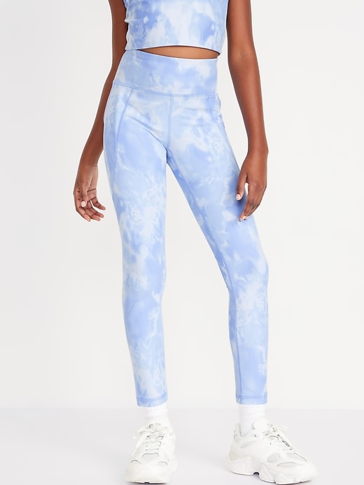 View large product image 1 of 4. High-Waisted PowerSoft 7/8 Leggings for Girls