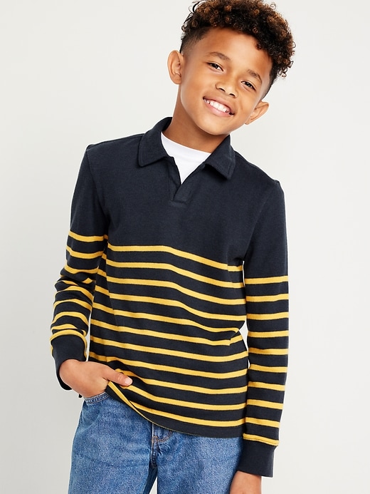 View large product image 1 of 3. French Rib-Knit Polo Sweater for Boys
