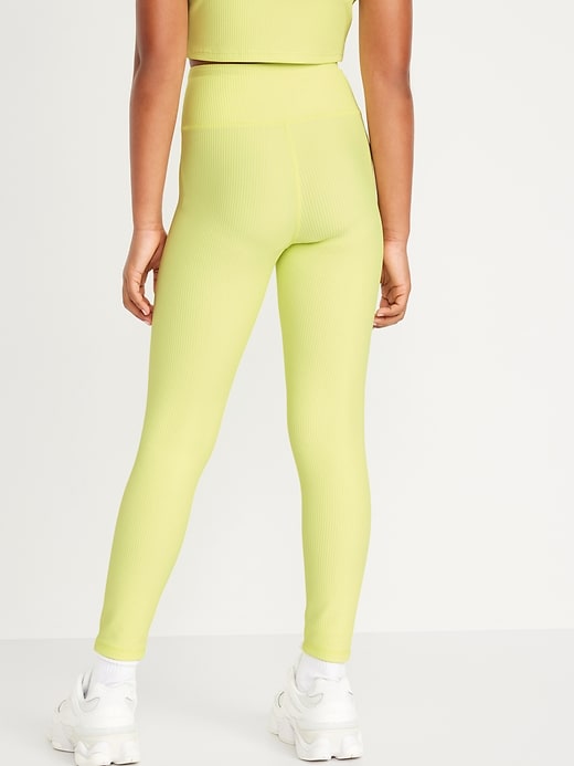 View large product image 2 of 4. High-Waisted PowerSoft 7/8 Leggings for Girls