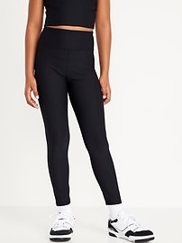 Image number 1 showing, High-Waisted PowerSoft 7/8-Length Performance Leggings for Girls