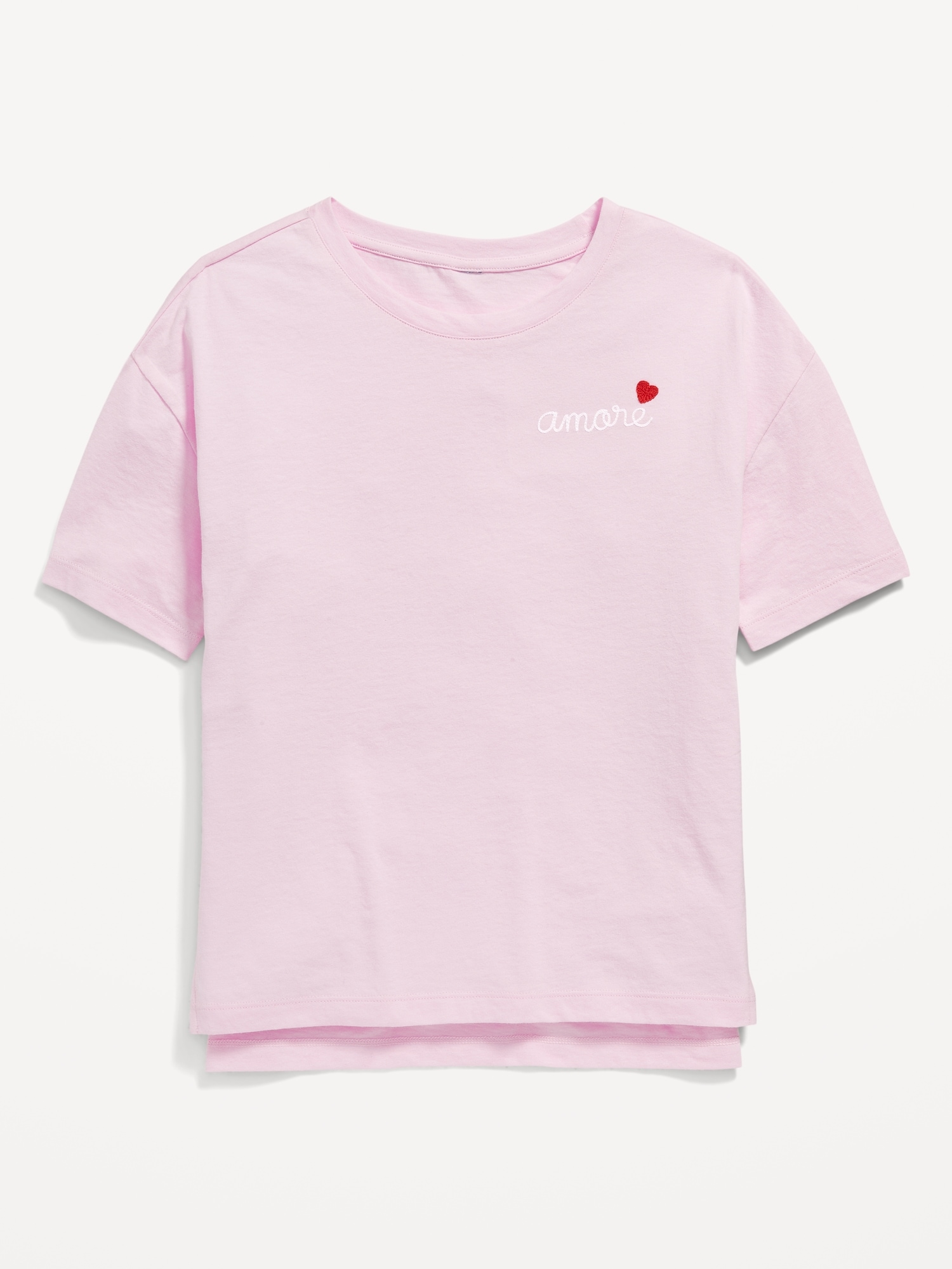 Short-Sleeve Graphic Tunic T-Shirt for Girls