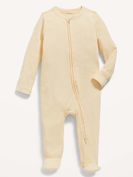 View large product image 1 of 1. Unisex 2-Way-Zip Sleep & Play Footed One-Piece for Baby