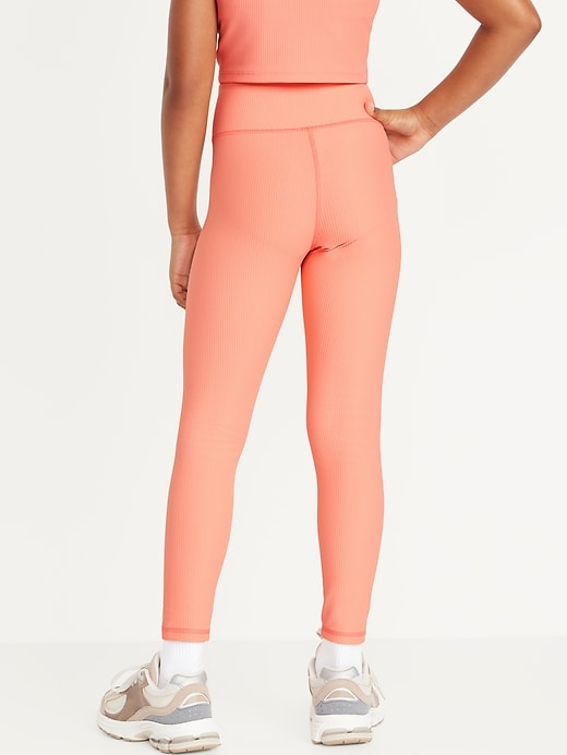 View large product image 2 of 4. High-Waisted PowerSoft 7/8-Length Performance Leggings for Girls