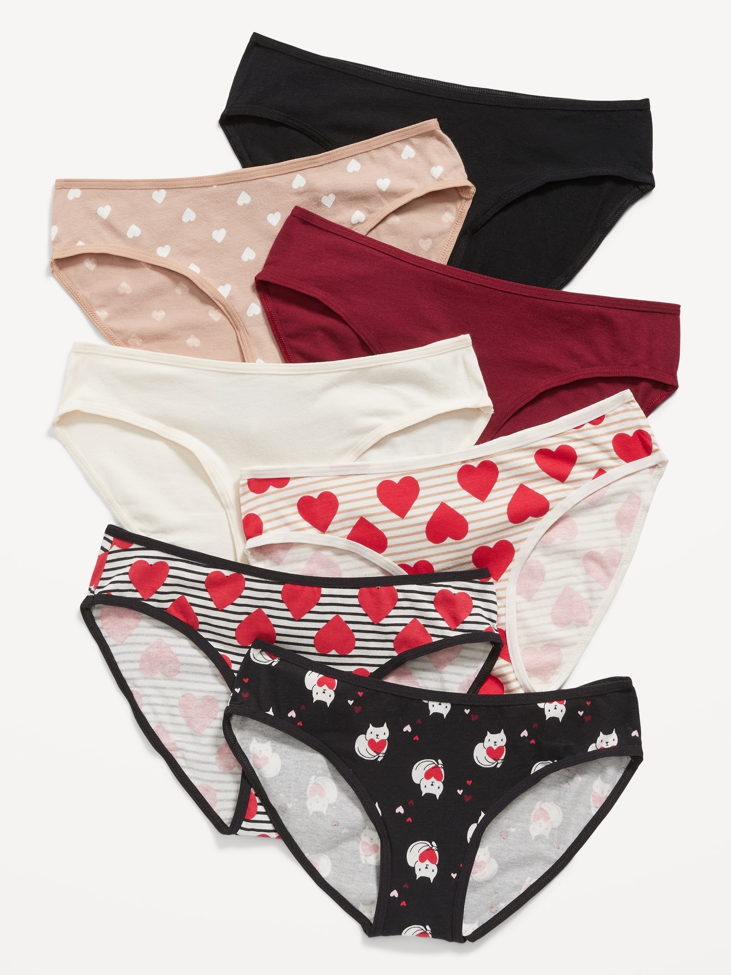 Stains-4 Pack Old Navy Girl's Underwear Size 2T-3T Pink Multicolor