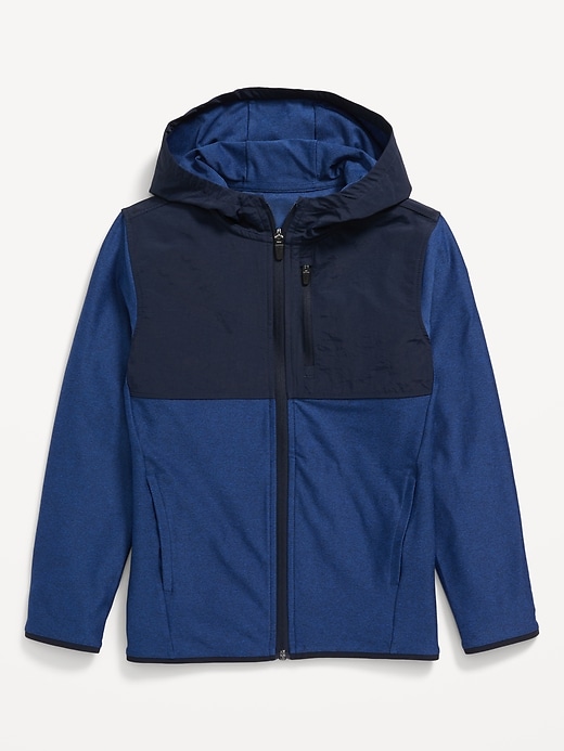View large product image 1 of 2. KnitTech Go-Dry Cool Hybrid Hooded Jacket for Boys