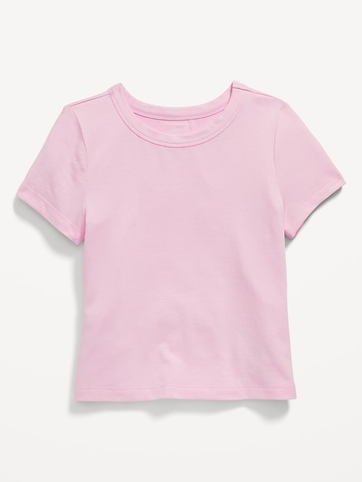 View large product image 1 of 1. Fitted Crew-Neck T-Shirt for Girls