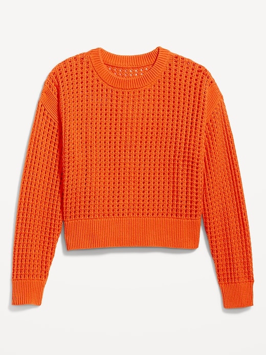 Image number 4 showing, Open-Stitch Sweater
