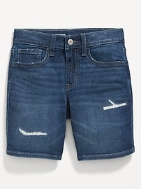 View large product image 4 of 5. Above Knee 360° Stretch Ripped Jean Shorts for Boys