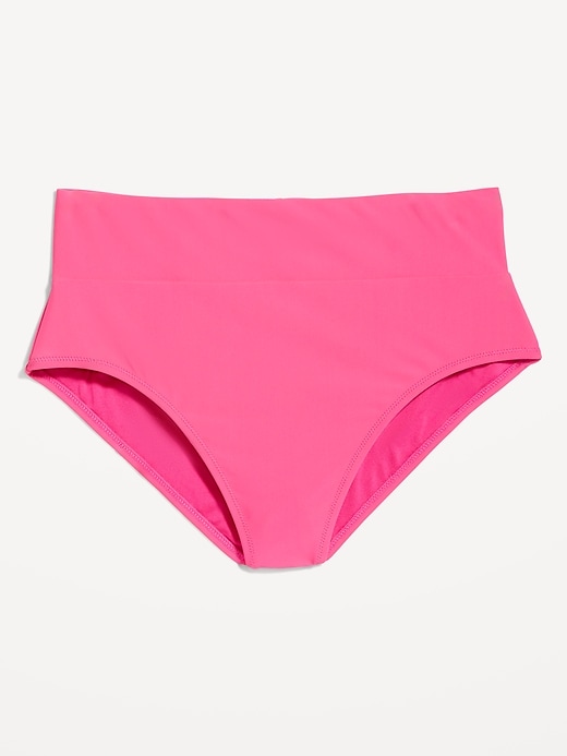 Image number 4 showing, Banded High-Waist Bikini Swim Bottoms