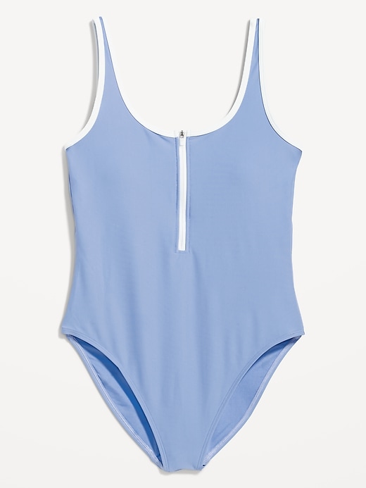 Image number 4 showing, Half Zip One-Piece Swimsuit