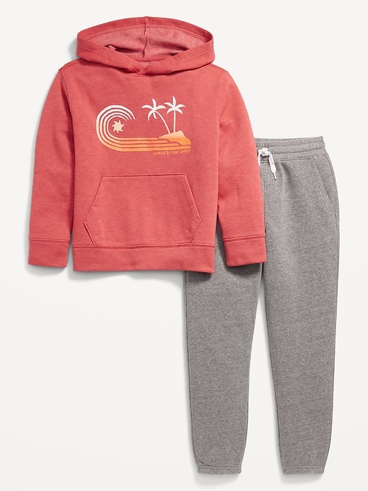 View large product image 1 of 1. Fleece Graphic Hoodie and Sweatpants Set for Boys
