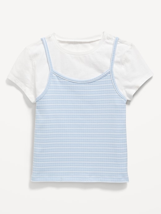 View large product image 1 of 3. 2-In-1 Striped Cami & T-Shirt for Girls