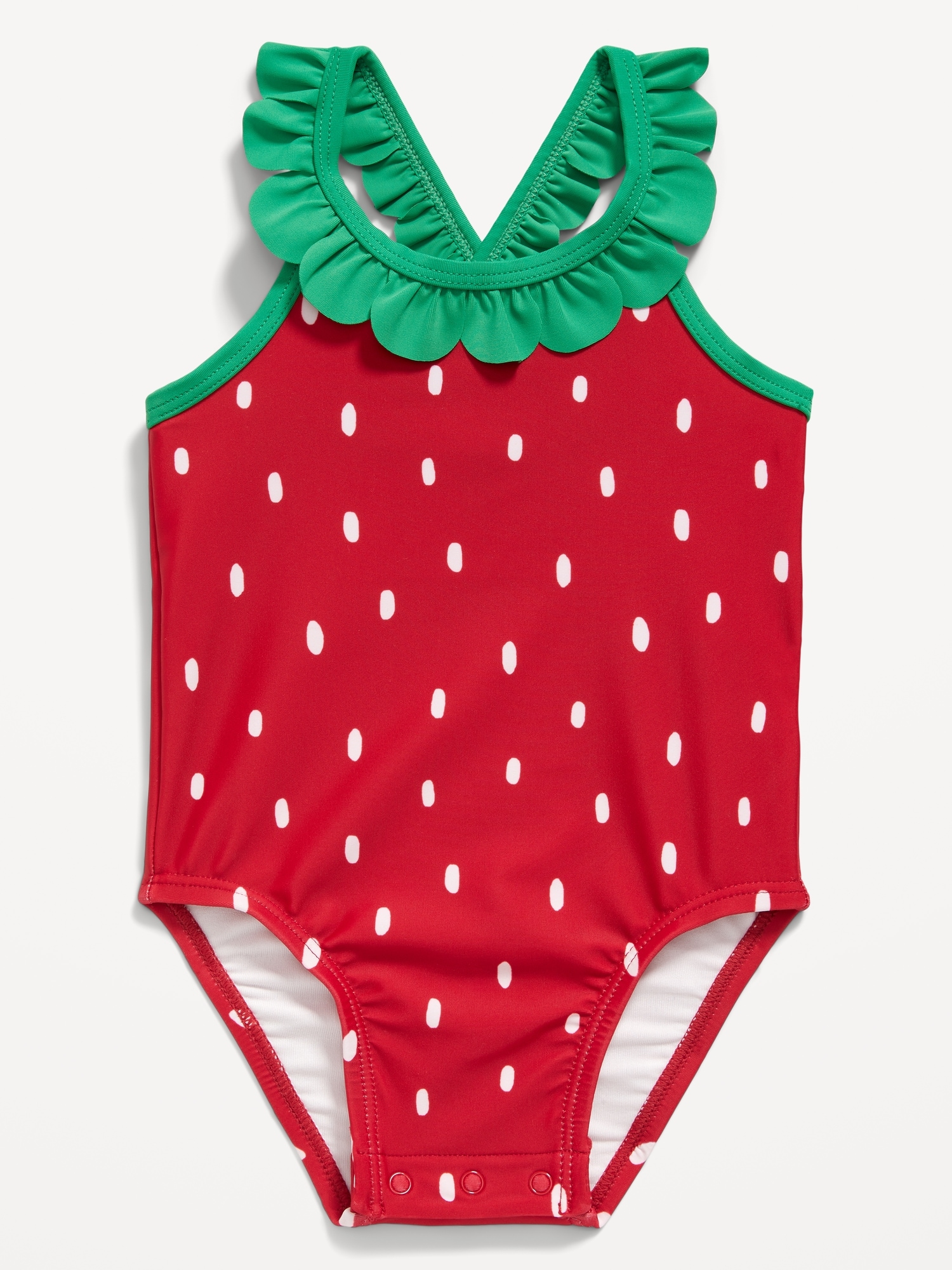 Printed Side-Cutout One-Piece Swimsuit for Girls